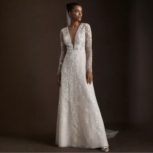 Riki Dalal Joan Wedding Dress Size 14, NWT, $1,600 In Store - Picture 3 of 7
